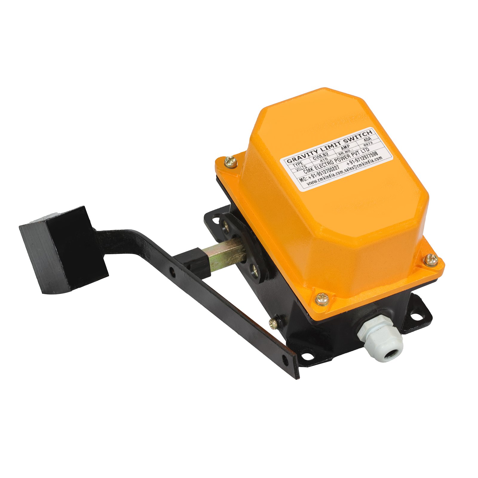 Counter weight Gravity Limit Switch self resetting 2 NC Contacts (Aluminum IP-55) 10A